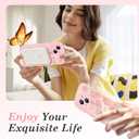 2 x teloxy Designed for iPhone 15 Case, Magnetic [Curly Wavy Edge] Shockproof Protective Durable Slim Translucent Matte Anti-Fingerprint Phone Case, Pink