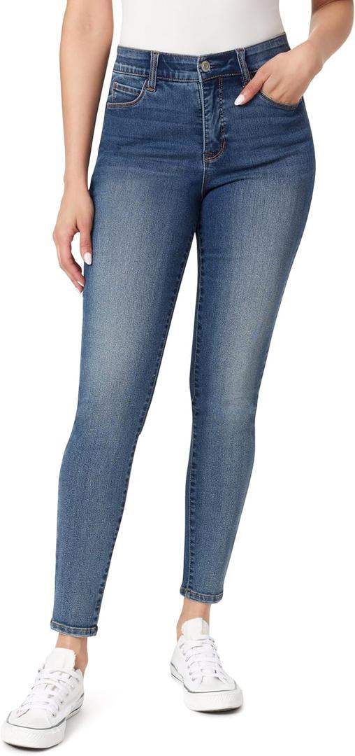Angels Forever Young Women's Jeanie Lift Skinny Jeans (Blue, 1)