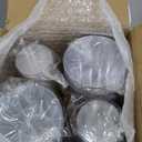 I00000 200 Pack Gold Plastic Cups, 9 Oz Elegant Clear Plastic Cups Gold Rimmed Disposable Glasses Fancy Disposable Party Cup Wedding Cup Drinking Tumblers Cocktail Glasses Perfect for Party