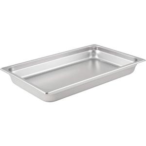 Winco Full Size 2.5" Deep Metal Food Pan/Steam Table Pan, Anti-Jam, 23 Gauge Winco Full Size 2.5" Deep Metal Food Pan/Steam Table Pan, Anti-Jam, 23 Gauge