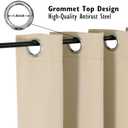 ChrisDowa Blackout Curtains 63 inches Long for Bedroom - Grommet Thermal Insulated Room Darkening Curtains for Living Room (1 Panel, Biscotti Beige, 42 x 63 Inch)