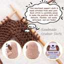 2 x Positive Crochet Sloth, Handmade Emotional Support Knitted Sloth Inspirational Gift with Positive Card for College Student Birthday Graduation Gifts(A5)