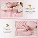 TUONROAD 1-6T Baby Girl Boy Winter Fleece Coats Toddler Warm Puffer Jackets Kids Down Alternative Outerwear (Pink)