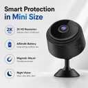 ELEFOCUS Hidden Camera, 2K Mini Spy Camera Wireless for Home Security, Camaras Espias Ocultas, Secret WiFi Camera for Pet/Baby, Small Indoor Nanny Cam with Night Vision & Motion Detection
