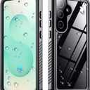 SPIDERCASE Only Designed for Samsung Galaxy S25 Plus Case Waterproof,Built-in Screen & Camera Lens Protector[IP68 Underwater] [Military Grade Shockproof] Full Body Protection Phone Case,Black/Clear