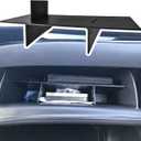 EDBETOS Glove Box Dividers Organizer Compatible with Honda Pilot 2016-2020 2021 2022/ Ridgeline 2017-2023/ Passport 2019-2023 Accessories Double Compartment Optimize Interior Storage Space