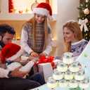 12 Pcs Christmas Candle Jar Gift Bulk Mason Jar Christmas Scented Candle Mini Small Soy Wax Aromatherapy Gifts Xmas Stocking Stuffers for Neighbor Women Friends Christmastide Gifts