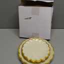 Newtay 60 Pcs Cream Scalloped and Gold Paper Plates 9.5 Inch and 7.5 Inch Shell Gold Edge Disposable Dinner Plates for Birthday Wedding Baby Shower Party Decorations (Cream, 2 Size)