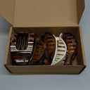 6 PCS Flat Hair Clips for Women, Large French Flat Claw Clips for Thick Thin & Curly Hair, Strong Hold Non Slip Leopard Print Jaw Clips Hair Accessories for Girls Valentine's Day Gifts, Tortoise