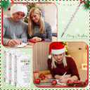 45 Set Glitter Christmas Pens Gifts Bulk Christmas Employee Appreciation Gifts Ballpoint Pens with Thank You Cards for Office Coworker Staff Team Teacher Nurse (Lights)