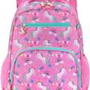 RHCPFOVR Kids Backpack for Girls - Girls Backpack 3-8 Ages Unicorn for Kids 15 Inch School Bookbag for Kindergarten Elementary School Bookbag for Girl 1st 2nd Grade