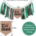 Football 1st Year Down Birthday High Chair Banner - Football First Birthday Decoration,High Chair First Decor Boy,1st Year Down Banner