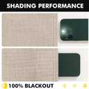 MIULEE 100% Blackout Linen Curtains for Bedroom, Natural Solid Luxury Decor Thermal Insulation Room Darkening Drapes for Living Room Nursery Back Tab Rod Pocket 42 x 84 Inches, 2 Panels