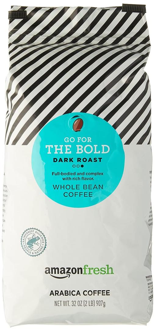 Amazon Fresh, Dark Roast, Whole Bean Coffee, 32 Oz 