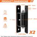 7" Heavy Duty Gate Hinges, 2 Pack High Strength Steel Wall Mount Gate Hinge 1100LBs Load Capacity, Black Gate Hinges for Metal Fence Farm Wood Gates