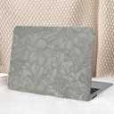 Seorsok Compatible with MacBook Air 13 Inch Case 2022 2021 2020-2018 Release A1932 A2179 M1 A2337,Elegant Grey Blooming Floral Leather Plastic Hard Shell Case with Keyboard Cover,No Logo Cutout