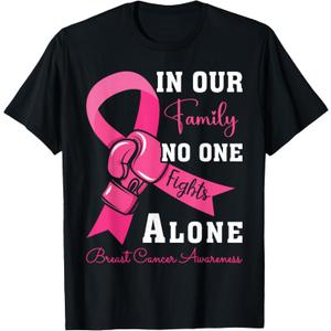 Breast Cancer Support Family Women Breast Cancer Awareness T-Shirt S