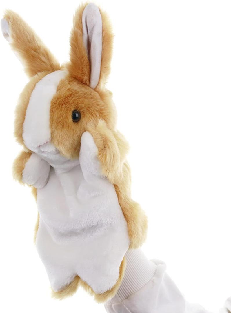 Bunny Hand Puppets Rabbit Plush Animals Toys for Kids Imaginative Pretend Play Storytelling (Brown) Bunny Hand Puppets Rabbit Plush Animals Toys for Kids Imaginative Pretend Play Storytelling (Brown)