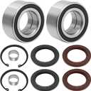 Front Wheel Bearings & Seals Circlip Dust Seal Replacement for Honda Fourtrax 300 TRX300FW 4x4 1988 1990-2000
