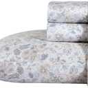 Laura Ashley Home - King Sheets, Soft Sateen Cotton Bedding Set - Sleek, Smooth, & Breathable Home Decor (Quartet Grey,4 pcs, King) (Bella Pink)
