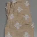 Decorative Lumbar Pillow Cover 12x24 inch, Floral Beige Cotton Rhombic Jacquard Pillowcase Soft Cushion Cover for Couch for Sofa Bed Room Livingroom, Pack of 1 (Cover Only)