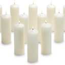 Parnoo Pillar Candles  2x6 Unscented Candle Set of 12 Dripless, Smokeless, and Clean Burning Household Dinner Candles  Perfect for Weddings, Parties, Dinners  Set of 12 (Ivory)