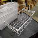 iSPECLE Freezer Organizer Bins - 4 Pack Stackable Chest Freezer Organizer for 5 Cu Ft Deep Freezer Sort Frozen Food, Deep Freezer Organizer Bins Easy to Get Food from Bottom without Digging, White