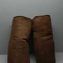 Blazing Needles Corded Microsuede Bolster Pillow, 20" x 8", Chocolate 2 Count