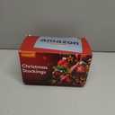 Minetom Personalized Christmas Stockings - 18” Large Knitted Xmas Stocking with DIY Snowman Wooden Name Tag, 6 Pack Hanging Family Stockings for Kids Mantels Christmas Holiday Decor, Red and White