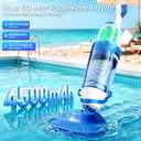 Pool Vacuum for Above Ground Pool, 1427 GPH Powerful Stable Suction, Telescopic Pole up to 90.7", 1H Runtime, Cordless Pool Vacuum for Inground Pools, Extra-Large Filter, Ideal for Leaves/Sand/Debris