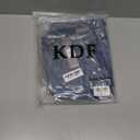 KDF Fleece Lined Jeans Women High Waisted Wide Leg Baggy Jeans for Women Winter Lined Jean Pants (2, Light Blue_fleece)