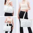 Ynport Quilted Puffer Tote Bag for Women Large Lightweight Puffy Handbag Causal 