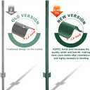 Fence Post 5 Feet / 60 Inch, Pack of 10, Heavy Duty Metal Fence Posts, No Dig U Post with U-Channel, Adjustable Tabs & Anchor Plate, Rust-Proof Steel Fence Stakes for Garden, Farm, Lawn, Poultry