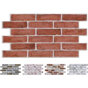 COMSTICKC 3D Faux Brick Wall Panels Peel and Stick, 12 Pcs 22.8" x 11.8", 30x40 CM