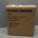 George Foreman 4-Serving Removable Plate Electric Grill and Panini Press, George Tough Non-Stick Coating, Drip Tray Catches Grease, Black