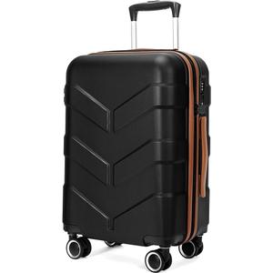 Hardside Carry On Luggage 22x14x9 Airline Approved with Spinner Wheels, 20-inch Carry-On Suitcase for Men & Women, Black
