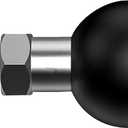 1 inch Ball Adapter with 1/4"-20 Threaded Post Compatible with RAM Mounts B Size Double Socket Arms for Action Cameras,Camcorder,Bike Rearview Mirror,Bike Phone Holder (Black 1)