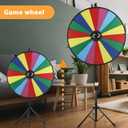 iElyiEsy 30" Prize Wheel with Folding Tripod Floor Stand Height Adjustable 18 Slots Spin Wheel for Prizes with Dry Erase Markers & Eraser for Carnival Trade Show (30 Inch)