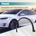 GXARTS Black Left Side Driver Front Fender Flare Arch Trim Compatible with Tesla Model X 2023 2024