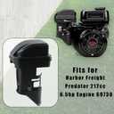 212 Air Filter Housing Compatible with Non-Hemi Harbor Freight 212cc Engine Air Filter Cleaner Cover Assembly fit for Predator 6.5HP 69730 R210-III