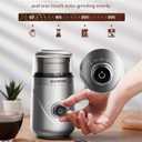 SHARDOR Electric Super Silent Blade Coffee Grinder, Timed Grind Control Rotary Knob, Adjustable Coarse to Fine for Coffee Beans, Spices & Herbs, with 1 Removable Stainless Steel Bowl, Sliver