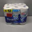 Sparkle Pick-A-Size Paper Towels, Spirited Print Design, 6 Double Rolls (660 Sheets Total) - Strong 2-Ply Towels for Kitchen Cleanup and Everyday Messes