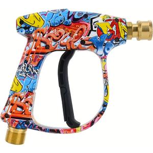 Bear Force High Pressure Washer Gun 3000 PSI Max, Power Washer Short Gun M22-14mm with 1/4 Inch Quick Connector, Compatible for Some of Greenworks for Kar-cher for Ryobi Homelite Pressure Washer