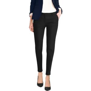 Hybrid & Company Womens Ultra Comfy Stretch Slim Fit Trousers Chino Pants with Pocket (5, Black)