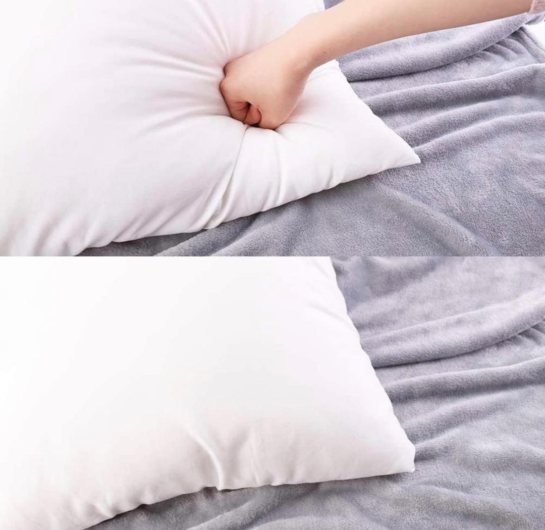 QUBA LINEN 18 x 18 Throw Pillow Insert - Pack of 2 White, Down Alternative Pillow Inserts for Decorative Pillow Covers, Throw Pillows for Bed, Couch Pillows for Living Room (18" x 18" (Pack of 2)