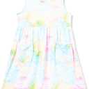 Flap Happy Girls' UPF 50+ Dahlia Sleeveless Dress W/Pockets (2T, Hibiscus Blooms, Size 2)