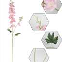 8PCS Faux Pink Delphinium 33.5'' Long Stem Artificial Delphinium Flowers Fake Larkspur Flowers for Home Wedding Garden Table Centerpieces Decor(Gradient Pink)