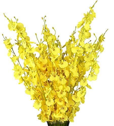 OMUYGDD Artificial Flowers Orchids Silk Fake Flowers in Bulk, 11 Pcs (Each 28”), for Wedding Festive Party Home Office Decoration, No Include Vase.