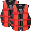 Adult Snorkel Vest, USCG Approved Type III Snorkel Vest (90+lb) | Adjustable 40-60 Inch Chest for Adult, Comfortable PFD for Boating, Kayaking, Paddle Boarding, Swimming & Water Sport