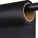 Semessilah Seamless Photography Background Paper Roll, Blue Photo Paper Backdrop for Photography, Video and Streaming (Ultra Black, 107" x32')